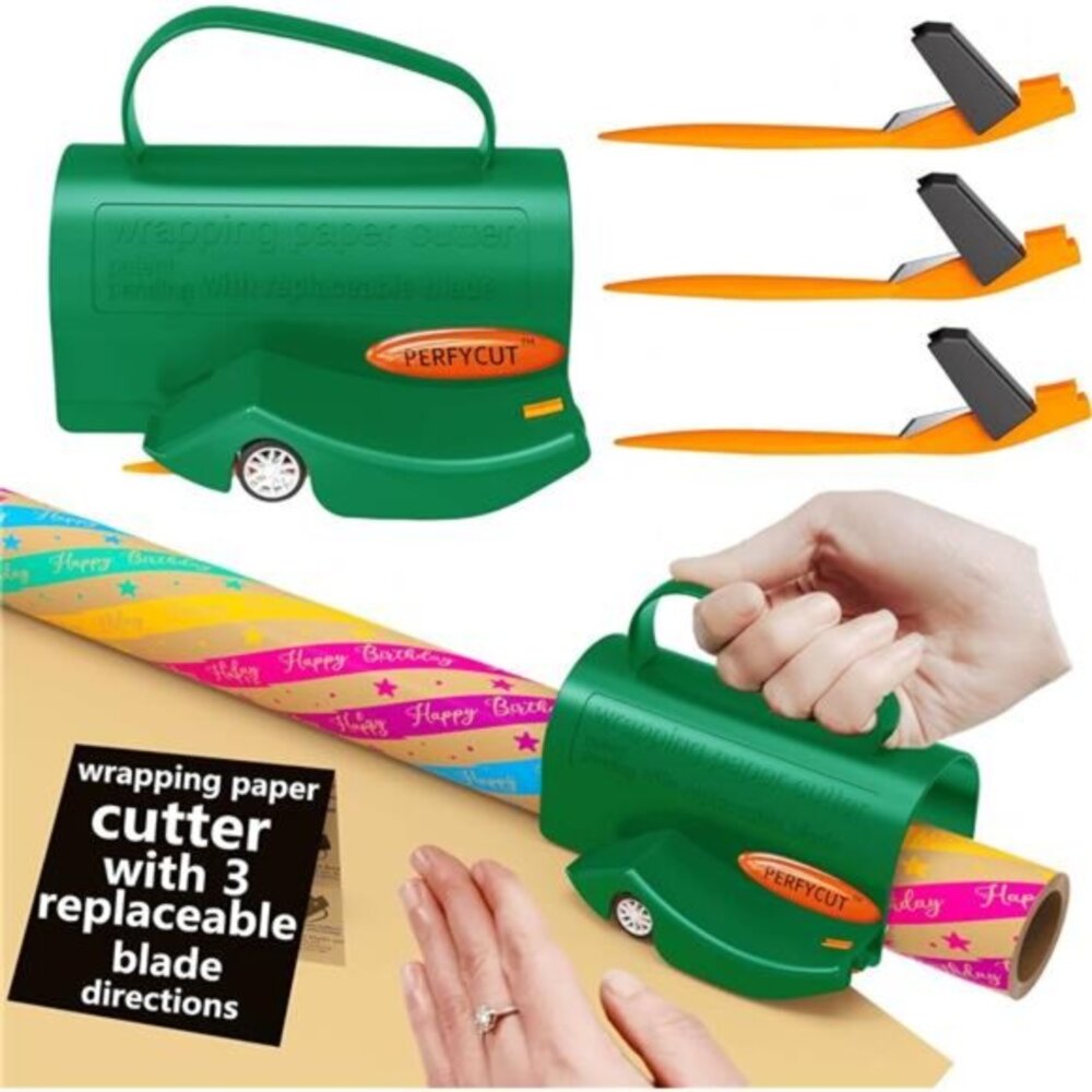 3 Pcs Wrapping‎ Paper Roll Cutter Tool Replaceable Blade Kit Gift Wrapping